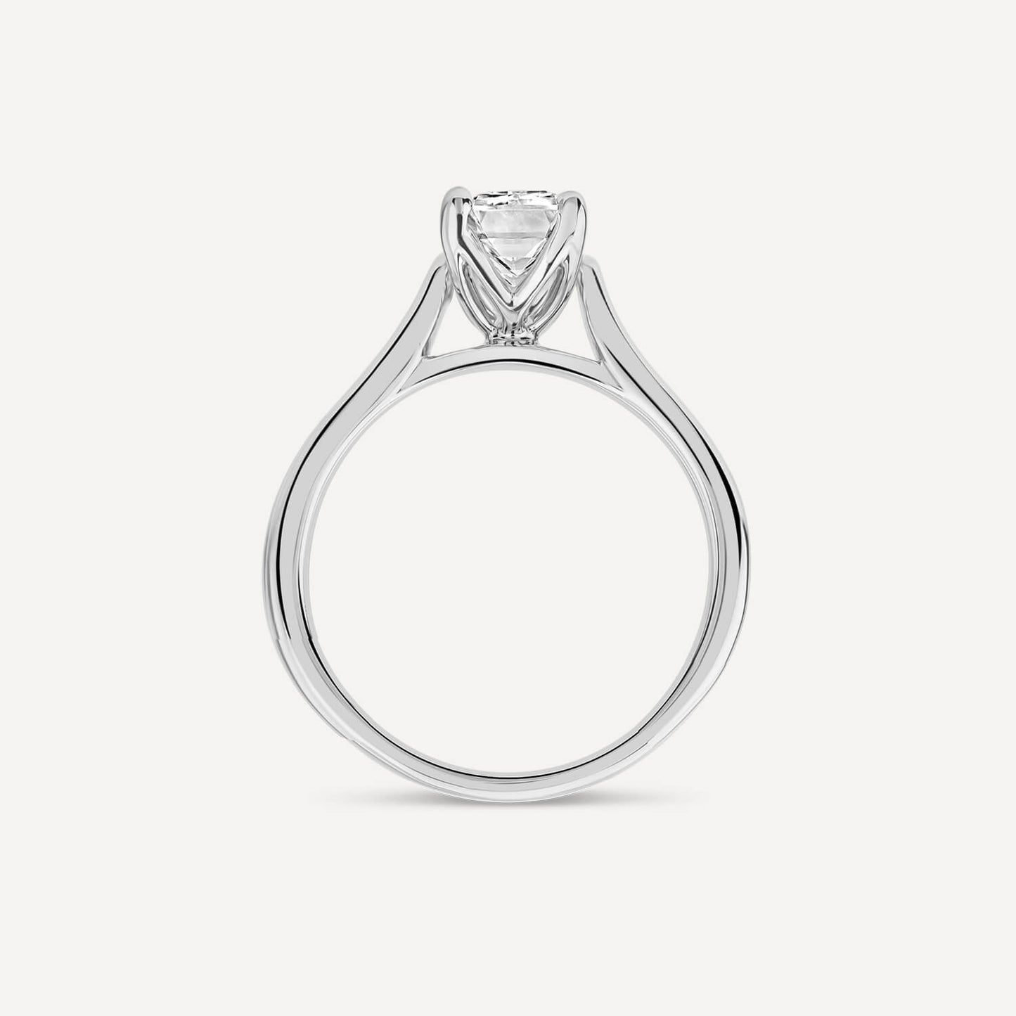 Born Platinum 2.00ct Lab Grown Emerald Cut Solitaire Diamond Ring