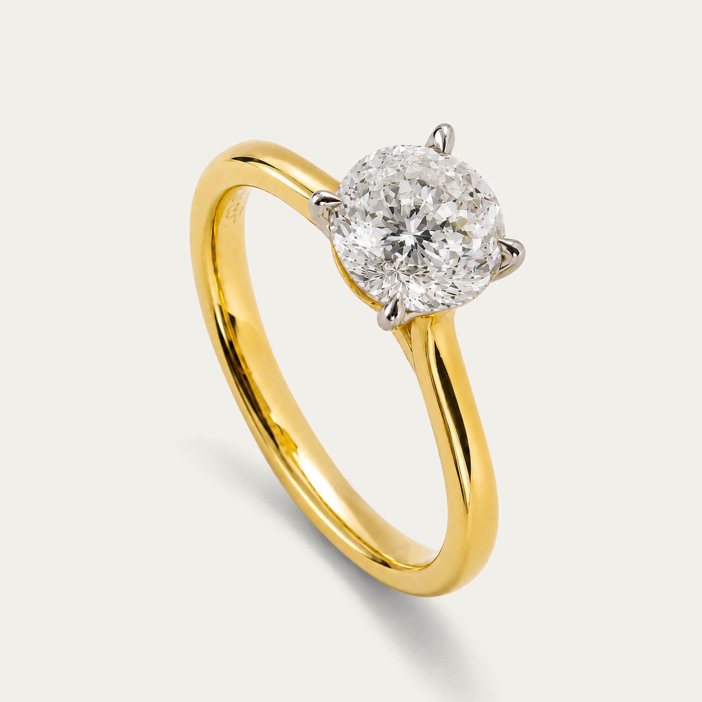 Born NOVA 18ct Yellow Gold 1.50ct Round Lab Grown Diamond Solitaire Ring