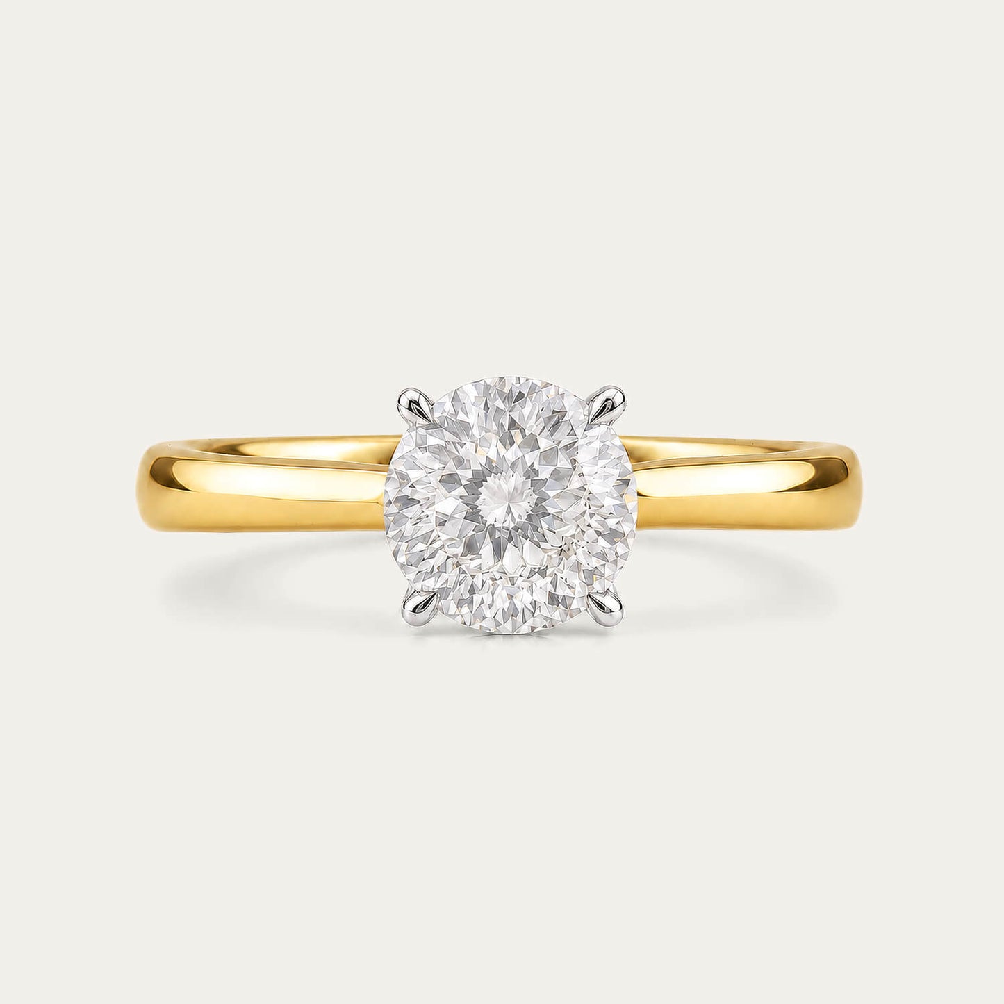 Born NOVA 18ct Yellow Gold 1.50ct Round Lab Grown Diamond Solitaire Ring