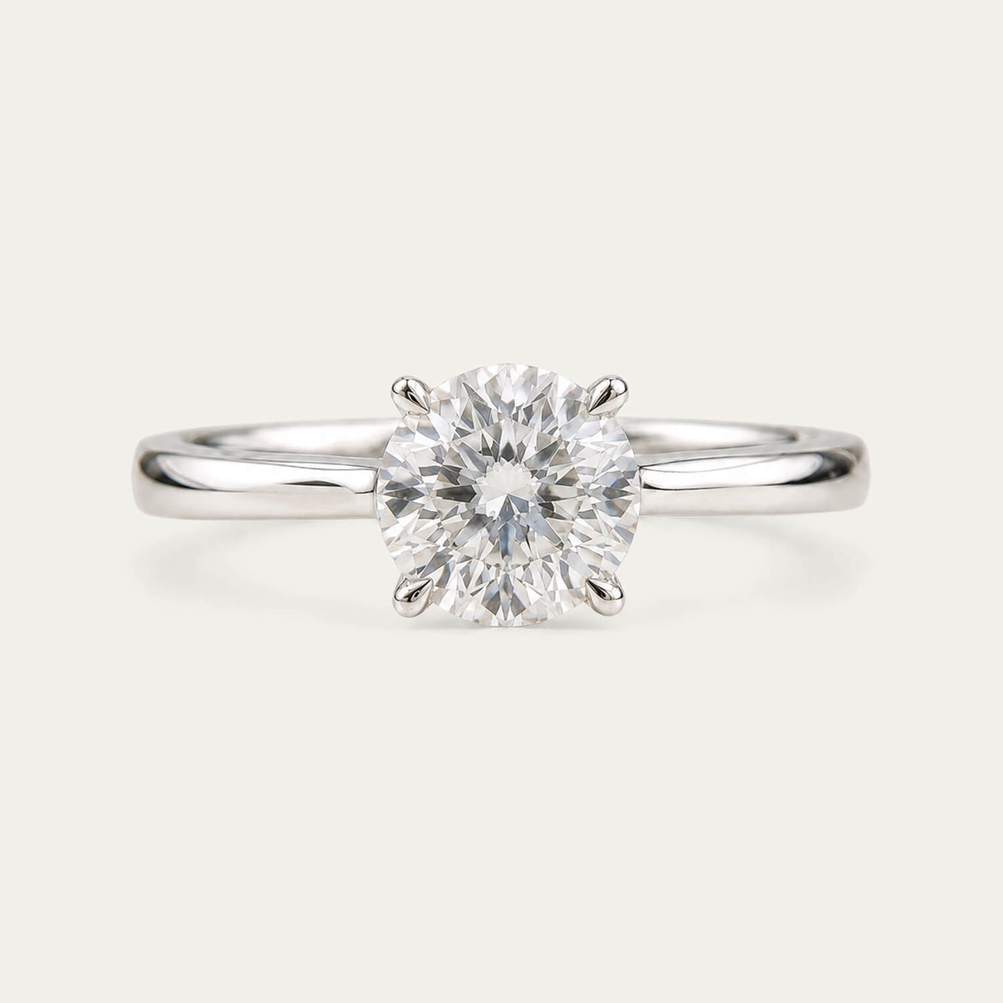 Born NOVA Platinum 2.00ct Round Lab Grown Diamond Solitaire Ring