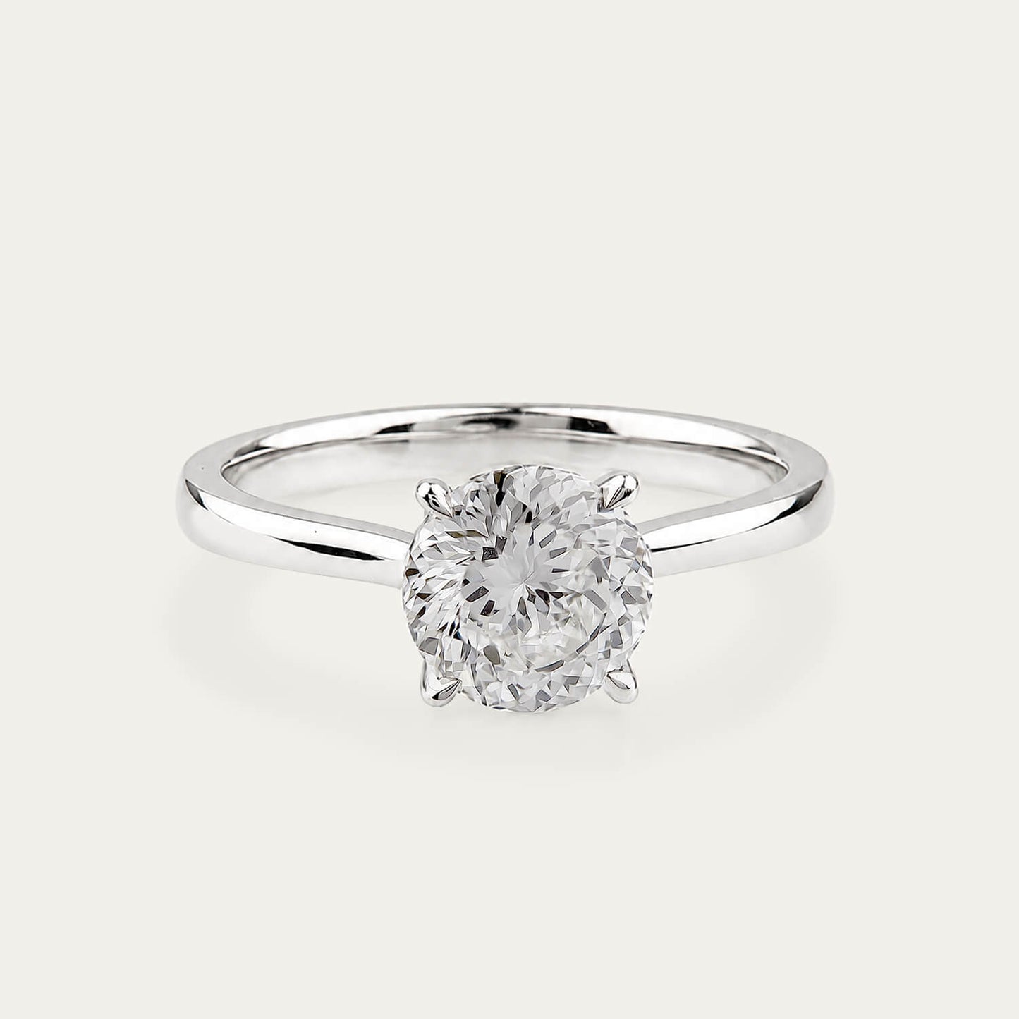 Born NOVA Platinum 2.00ct Round Lab Grown Diamond Solitaire Ring