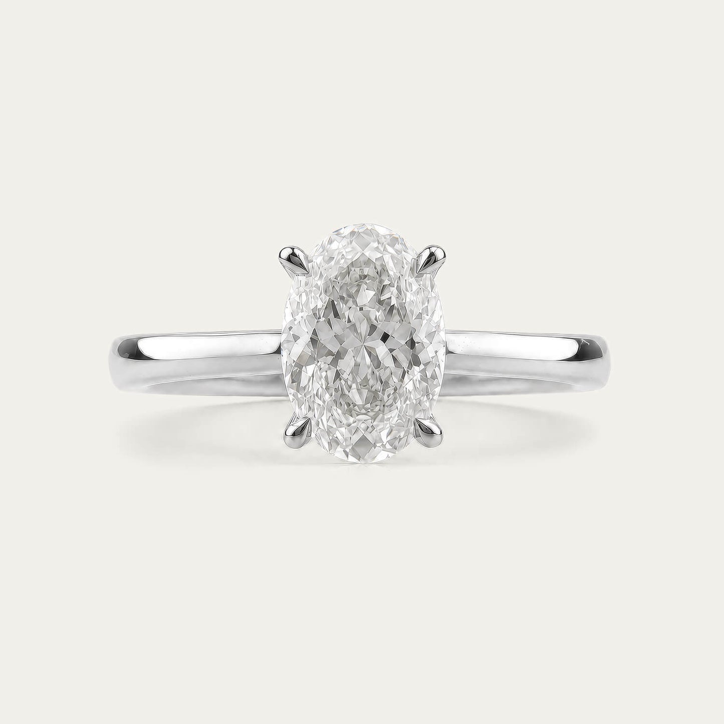 Born NOVA Platinum 1.50ct Oval Lab Grown Diamond Solitaire Ring