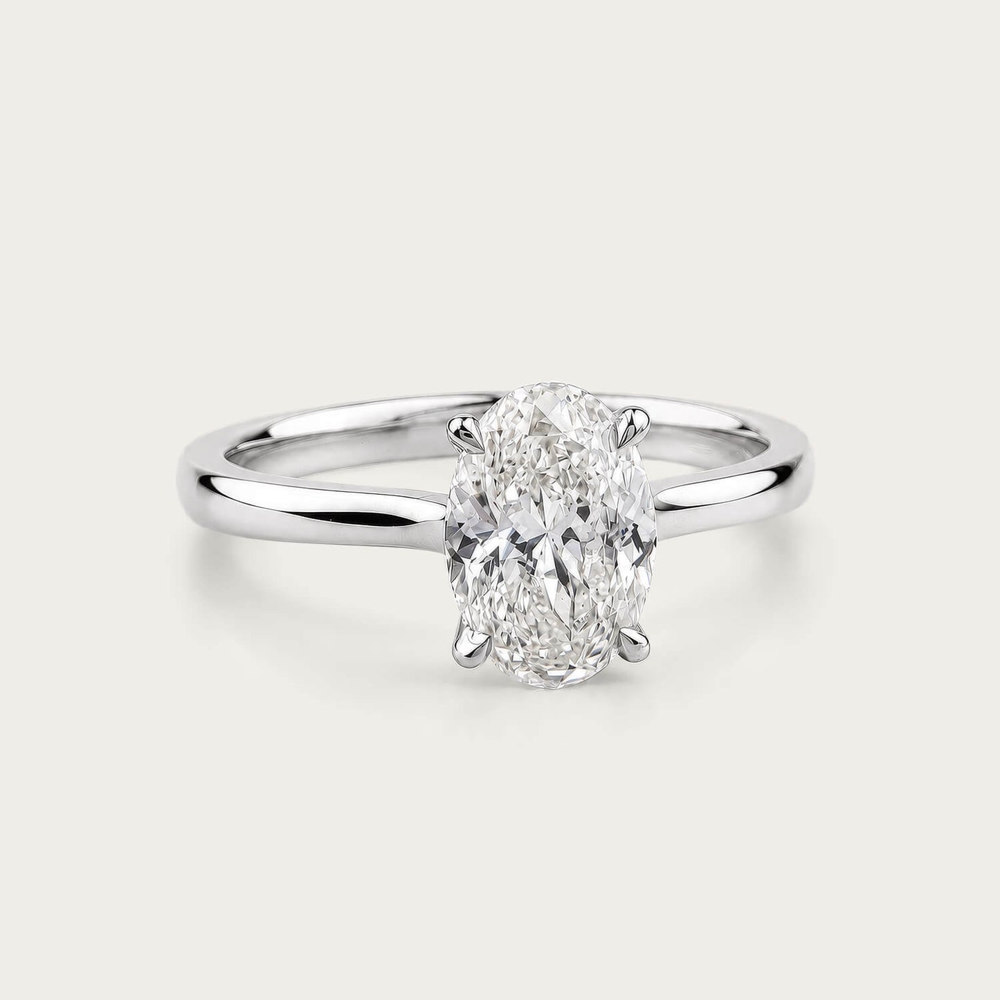 Born NOVA Platinum 1.50ct Oval Lab Grown Diamond Solitaire Ring