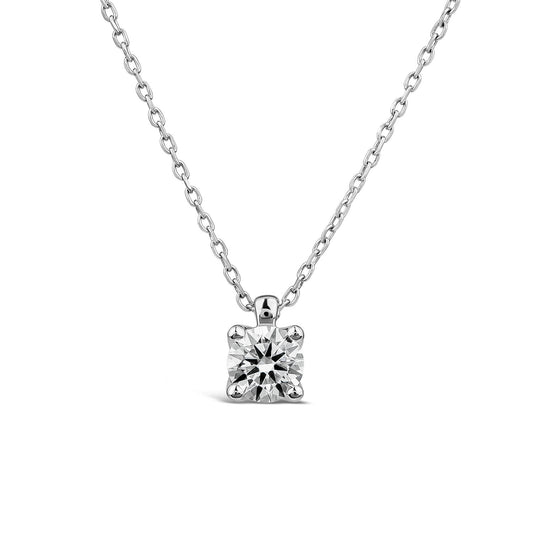 Born 9ct White Gold Lab Grown 0.50ct Diamond Round Brilliant Pendant