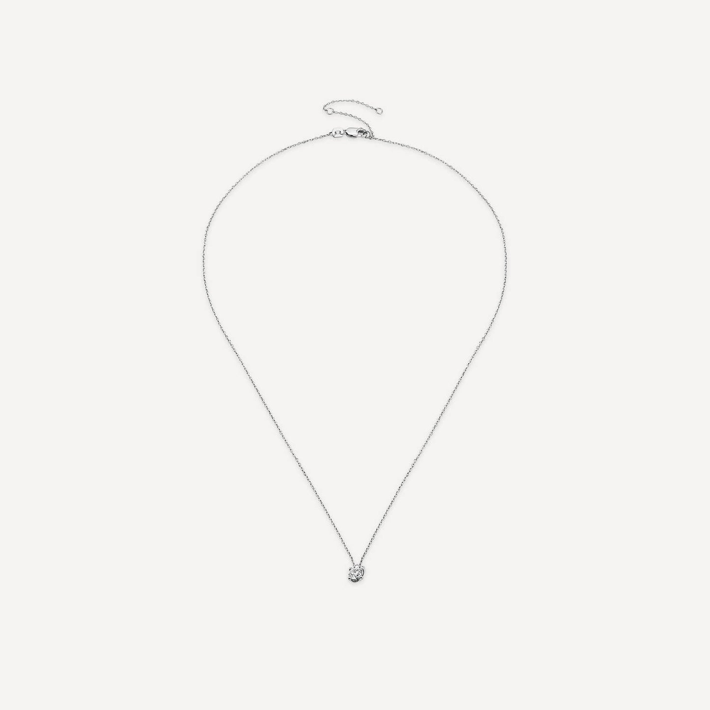 Born 9ct White Gold Lab Grown 0.50ct Diamond Round Brilliant Pendant