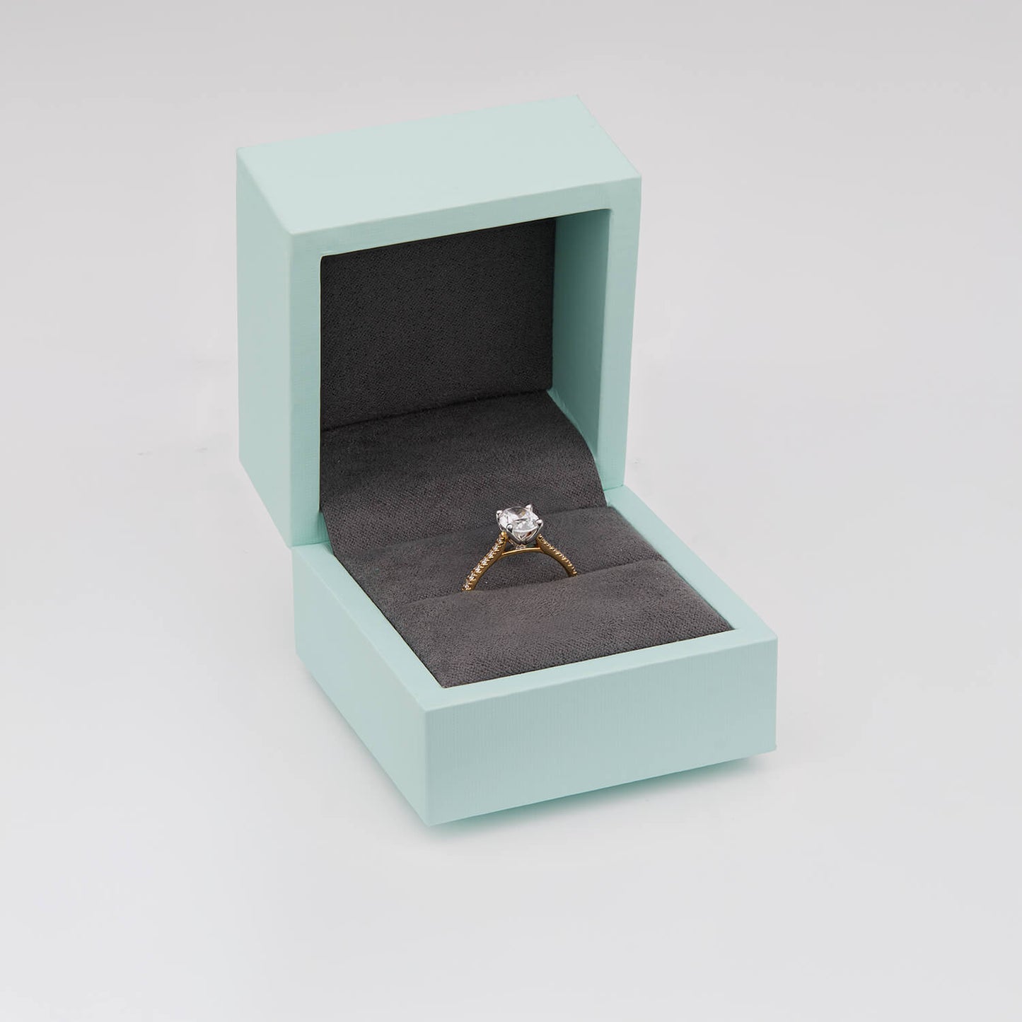 Born 18ct Yellow Gold Lab Grown 1.20ct Oval & Diamond Sides Ring