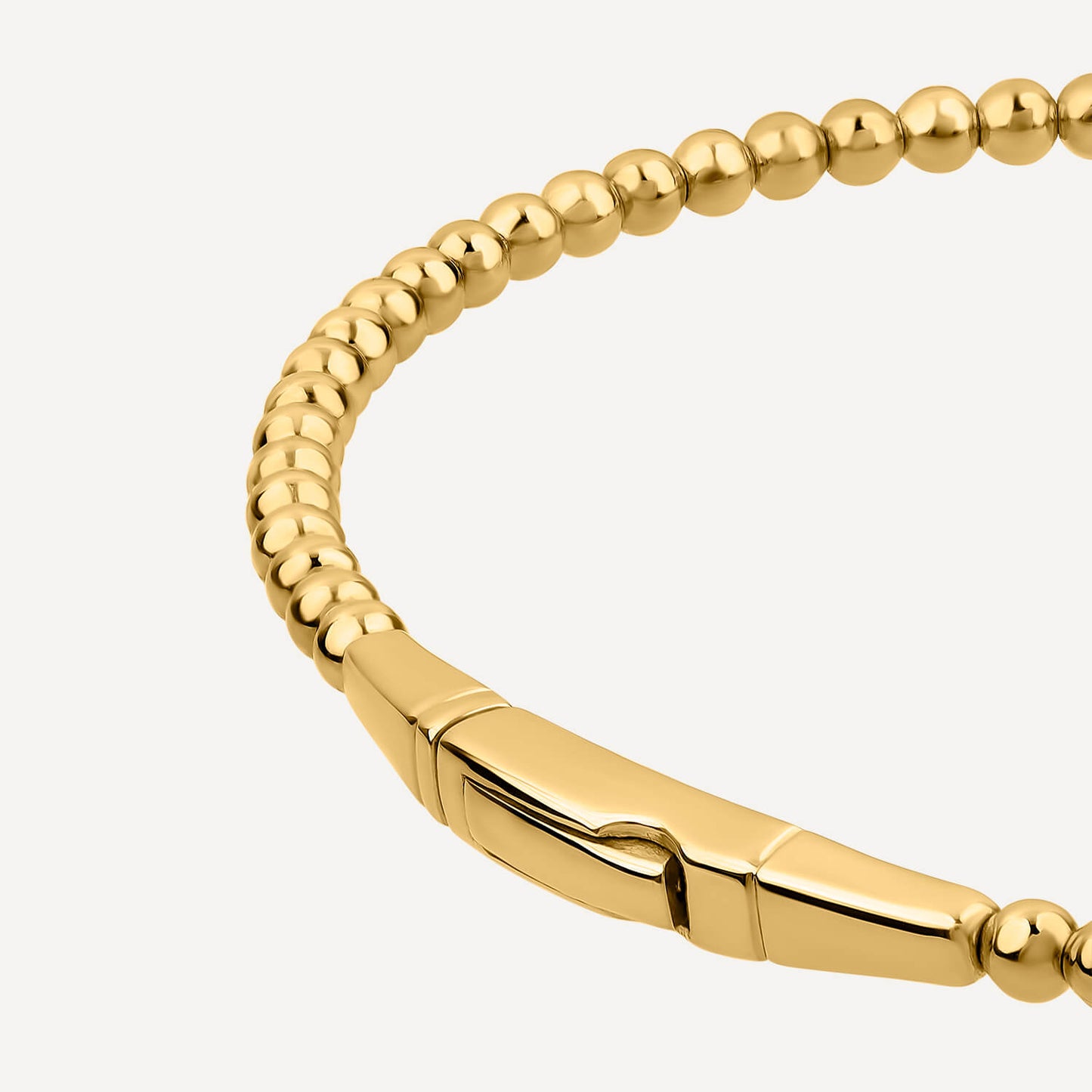 Born Granules 9ct Yellow Gold Lab Grown 1.00ct Round Diamond Beaded Bangle