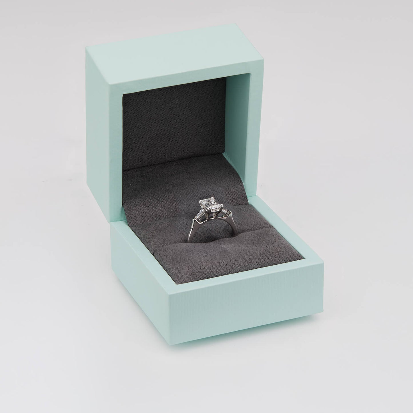 Born Platinum 1.38ct Lab Grown Emerald Baguette Ring