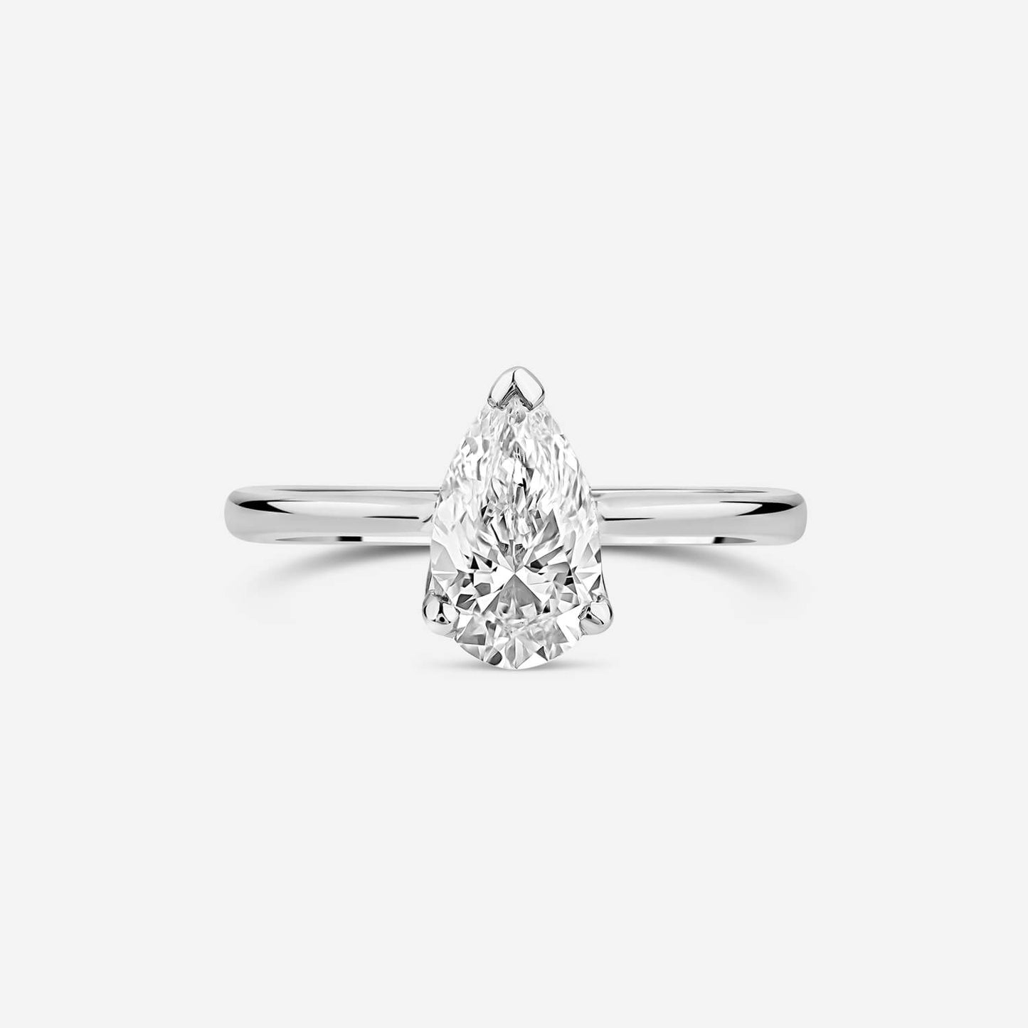 Born Platinum Lab Grown 1.50ct Pear Diamond Ring